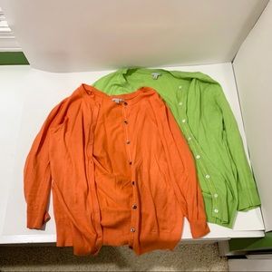 Green & Orange Halogen Sweaters Size Small